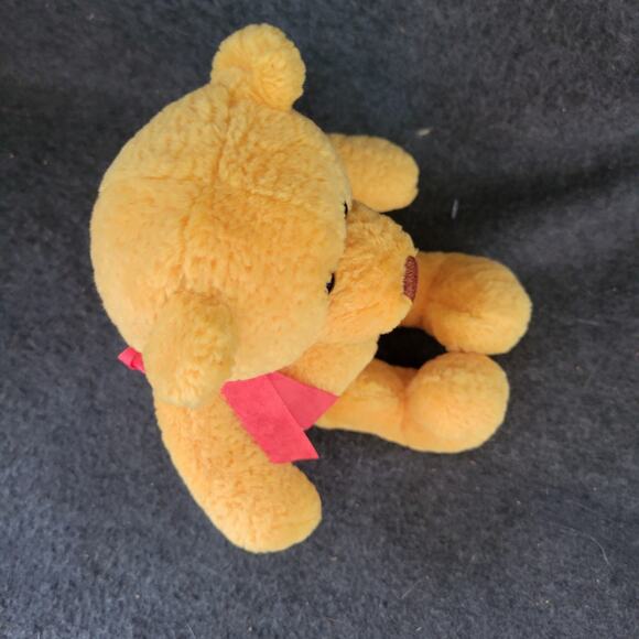 GUND Tan TEDDY Bear Red Bow 10" Plush Red Bow Brown - Picture 5 of 7